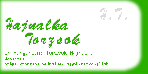 hajnalka torzsok business card